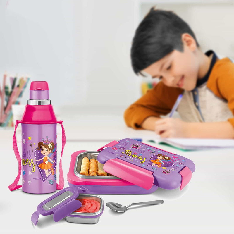Milton Explorer Tiffin & Bottle Gift Set — back view