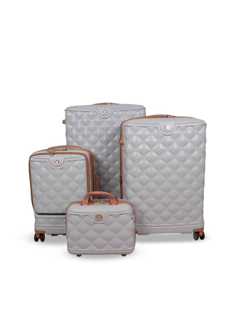 IT Luggage Indulging Hard Trolley — Grey (Set of 4)