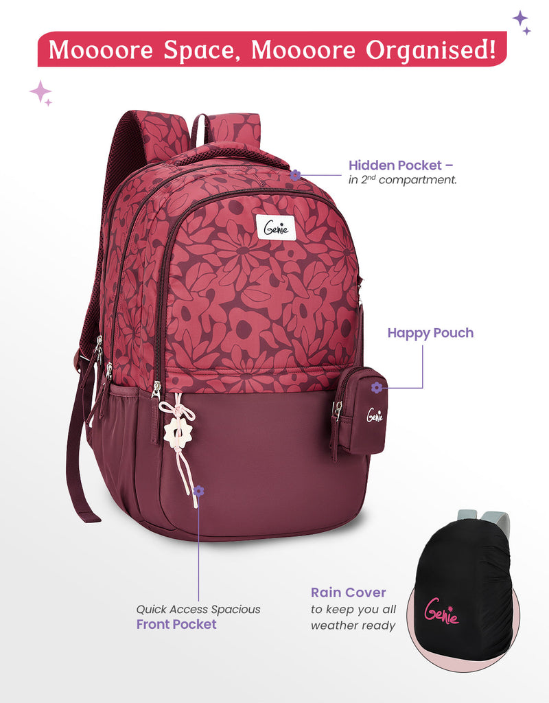 Genie Eleanor 40L Laptop Backpack Rust — view 4