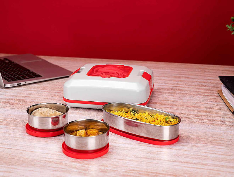 Milton Flatron Electric Heated Tiffin 800ml