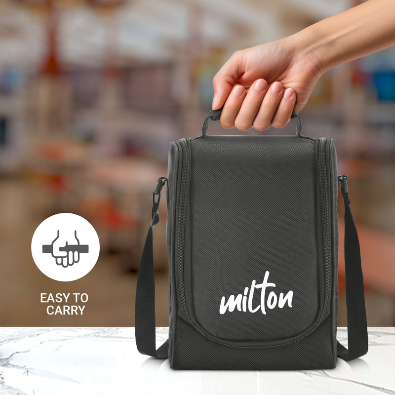 Milton Food Fiesta Lunchbox Black — front view