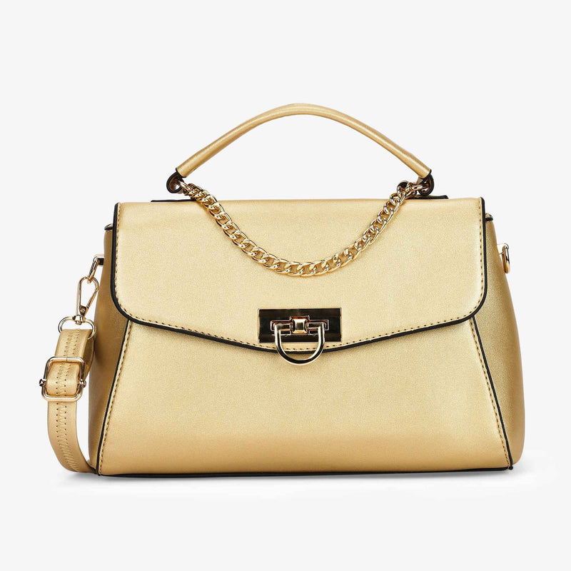 Lavie Luxe Pine Small Flap Satchel Bag