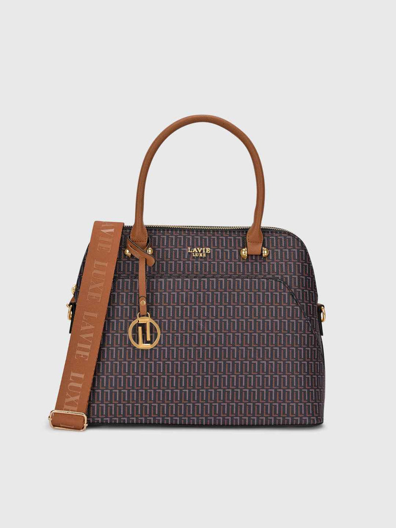 Lavie Luxe Mono Valle25 Medium Satchel Bag