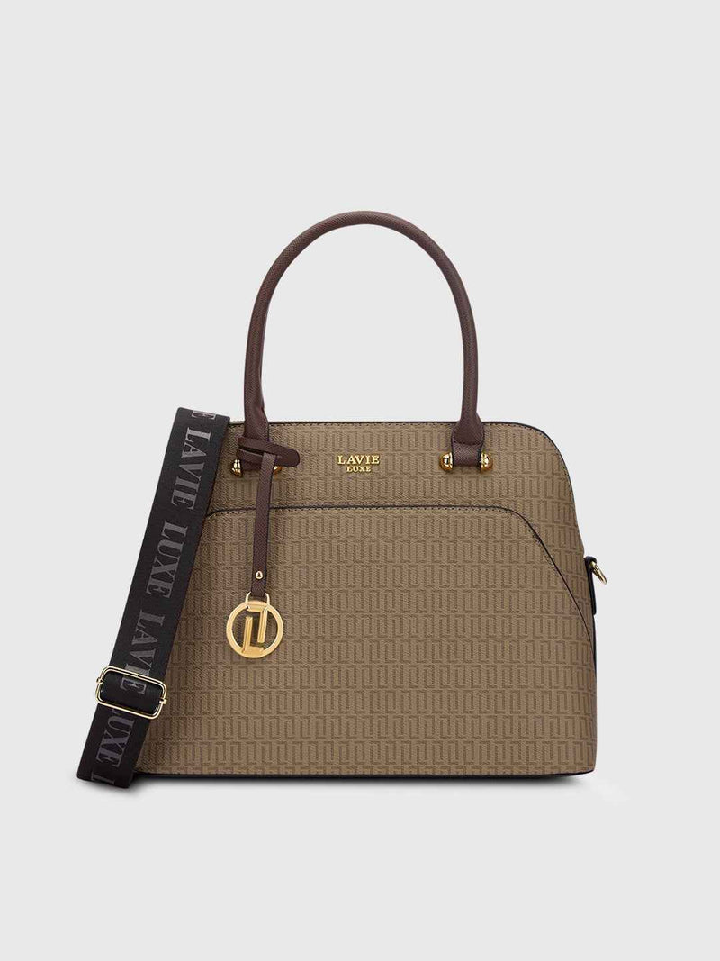 Lavie Luxe Mono Valle25 Medium Satchel Bag