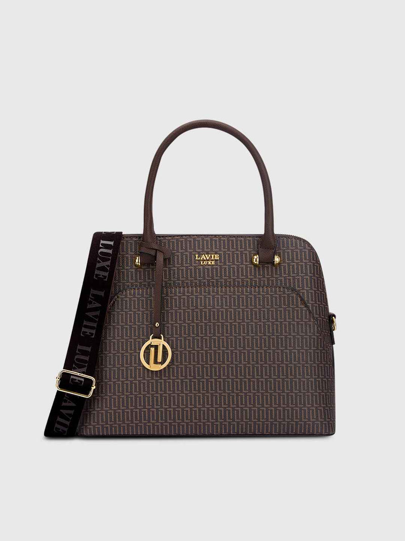 Lavie Luxe Mono Valle25 Medium Satchel Bag
