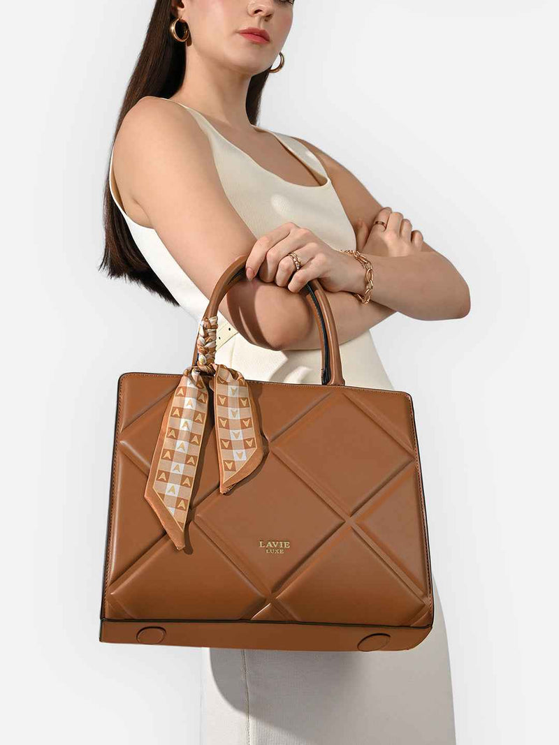 Lavie Luxe Quare Large Satchel Bag