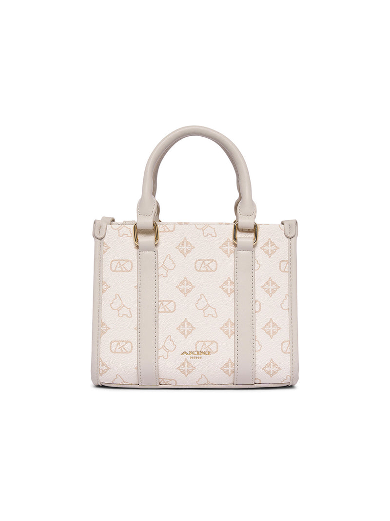AKIKI London Holborn Box Extra Small Satchel Bag Off White detail