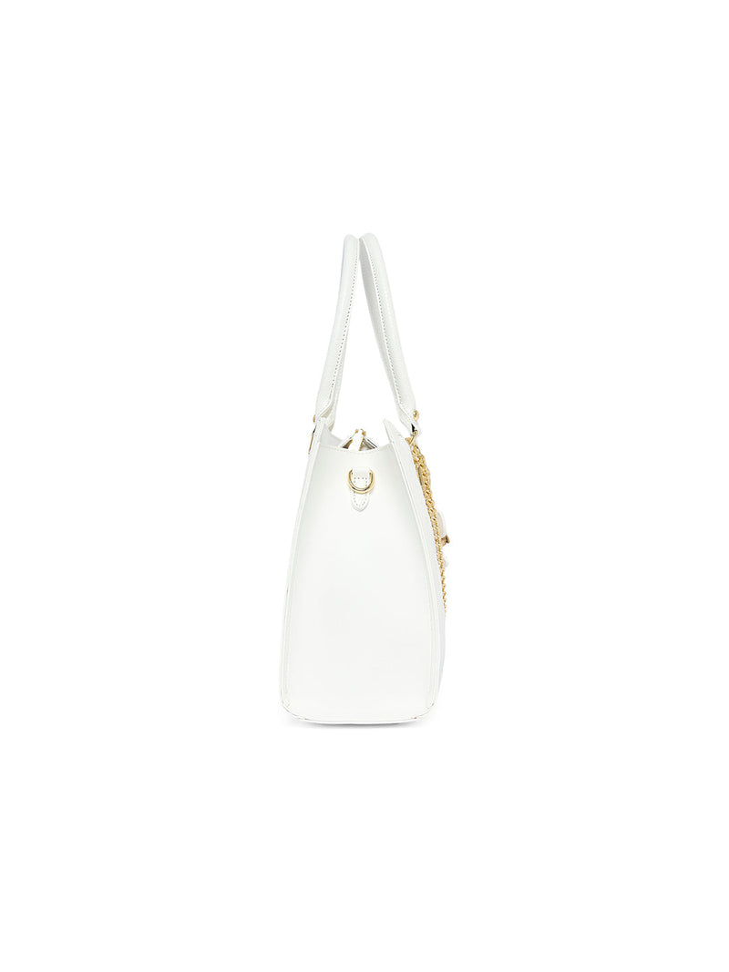 AKIKI London Swinden 35 Box Large Handbag White detail