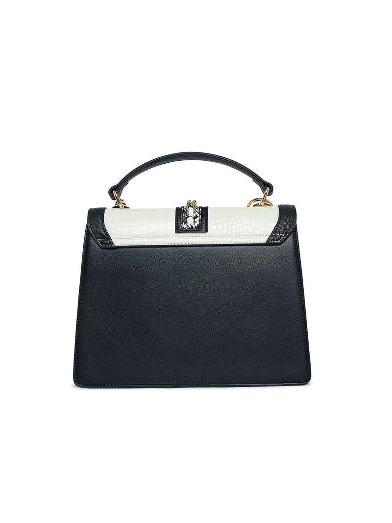 AKIKI London Ledbury 25 Flap Small Handbag Black detail