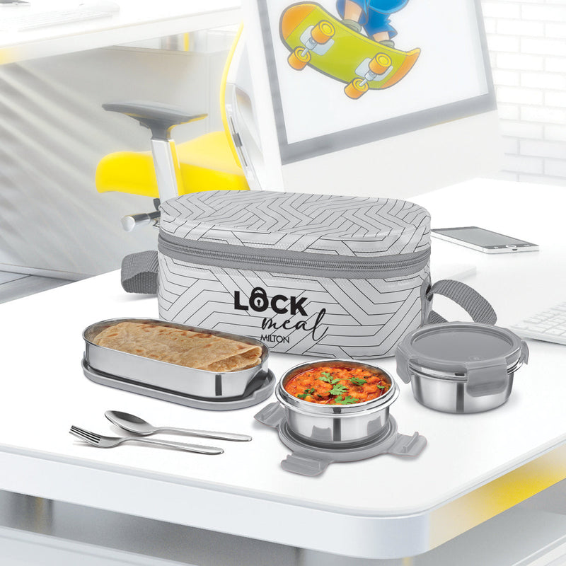 Milton Lock Meal Insulated Tiffin — side view