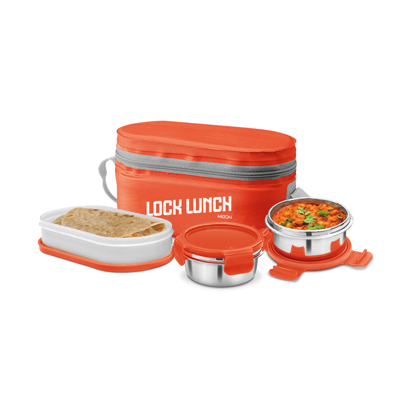 Milton Lock Lunch Insulated Tiffin — side view