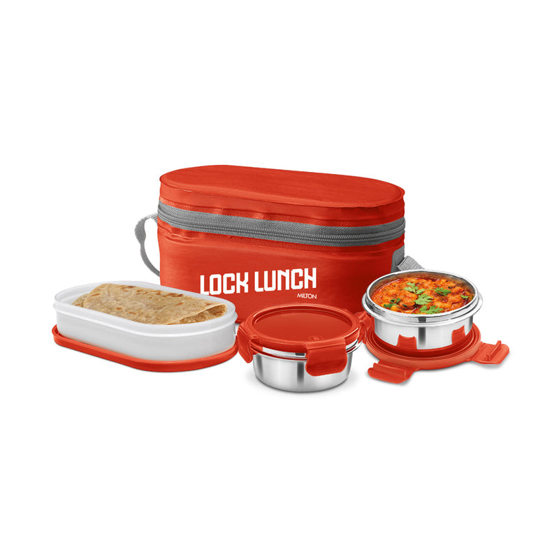 Milton Lock Lunch Insulated Tiffin — back view