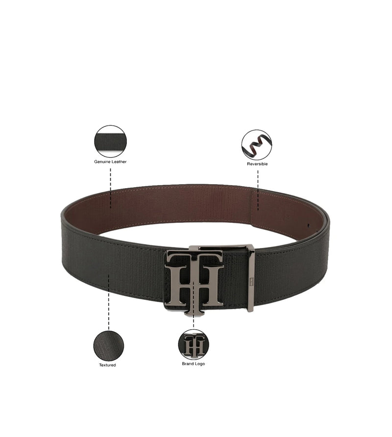 TOMMY HILFIGER TH / JENSON / REVERSIBLE / BLACK+BROWN - image 3 of 7 - Belt
