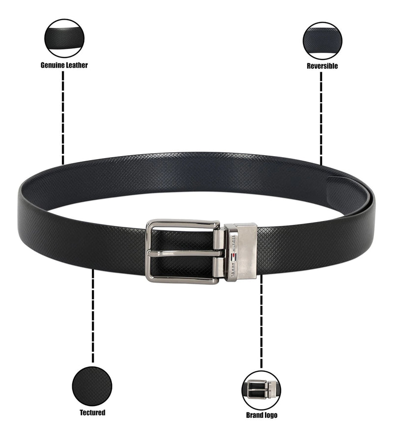 TOMMY HILFIGER TH / SPIER / REVERSIBLE / BLACK+NAVY - image 4 of 10 - Belt