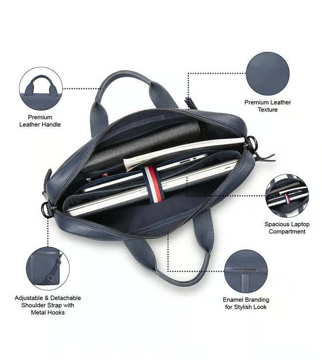 Tommy Hilfiger Navy Hampshire Laptop Bag - image 5 of 6