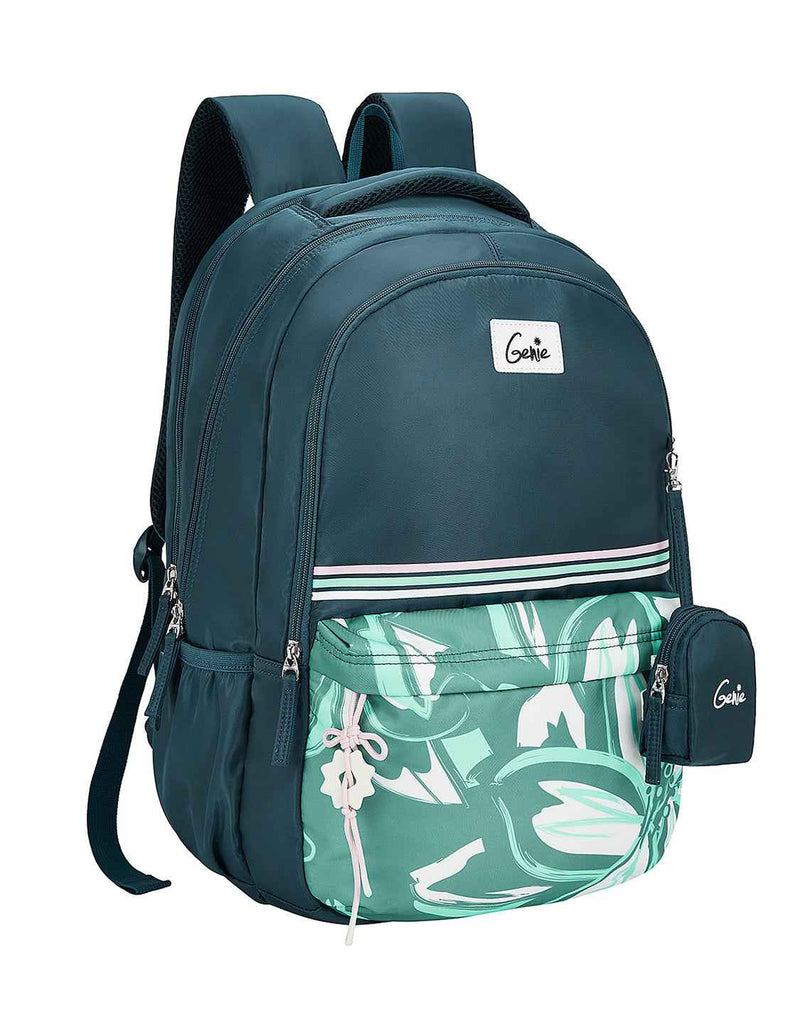 Genie Petalis 40L Laptop Backpack With Raincover - Dark Green