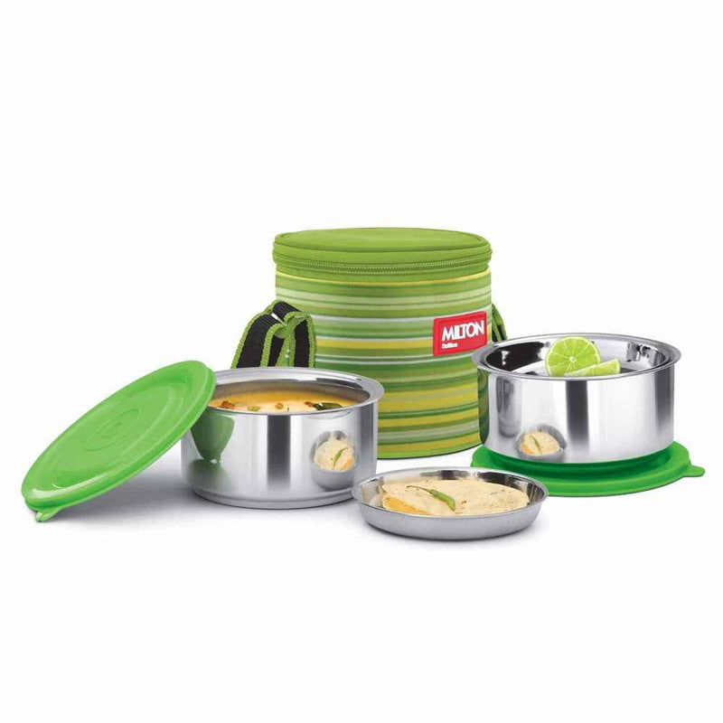Milton Ribbon 2-Piece Stainless Steel Lunch Box