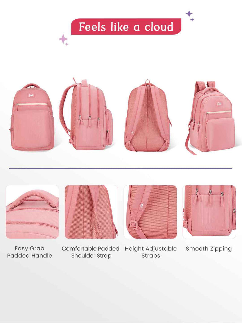 Genie Rue 36L Laptop Backpack With Raincover - Dusky Peach