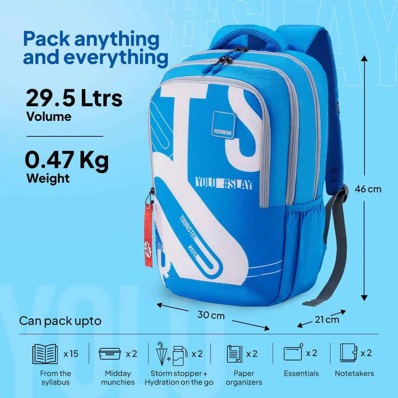 American Tourister Sest 3.0 - Blue (29.5L) - image 3 of 6 - School Backpacks