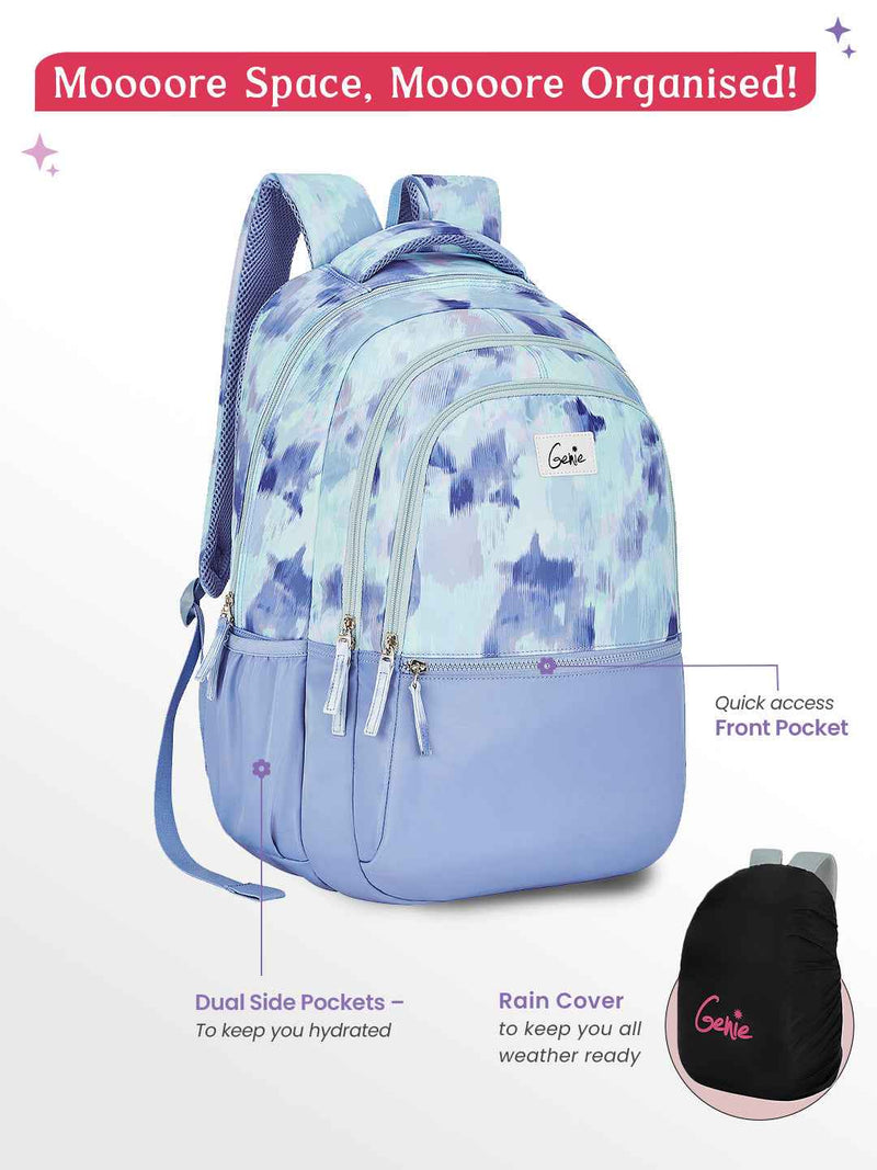 Genie Serena 36L Laptop Backpack With Raincover - Pearl Blue