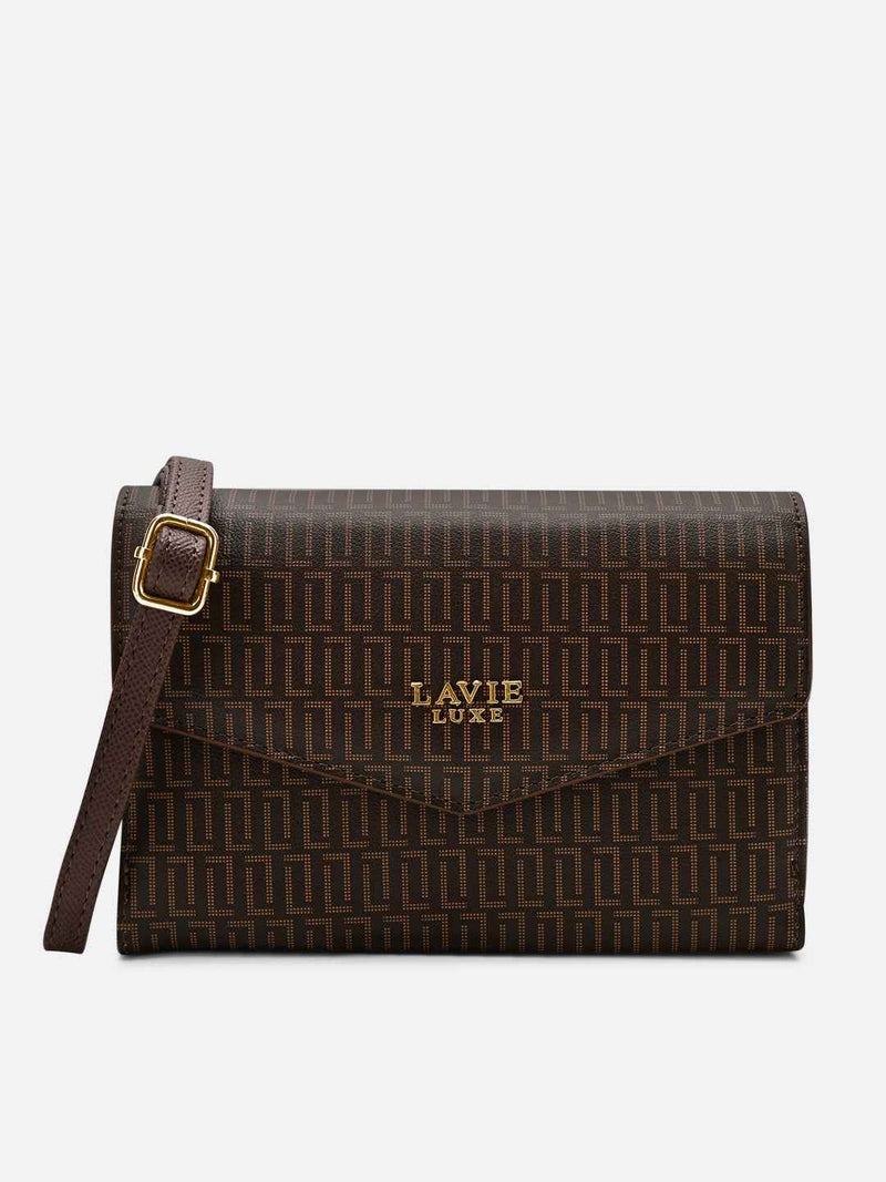 Lavie Luxe Mono Sally25 2 Compartment Medium Sling Bag