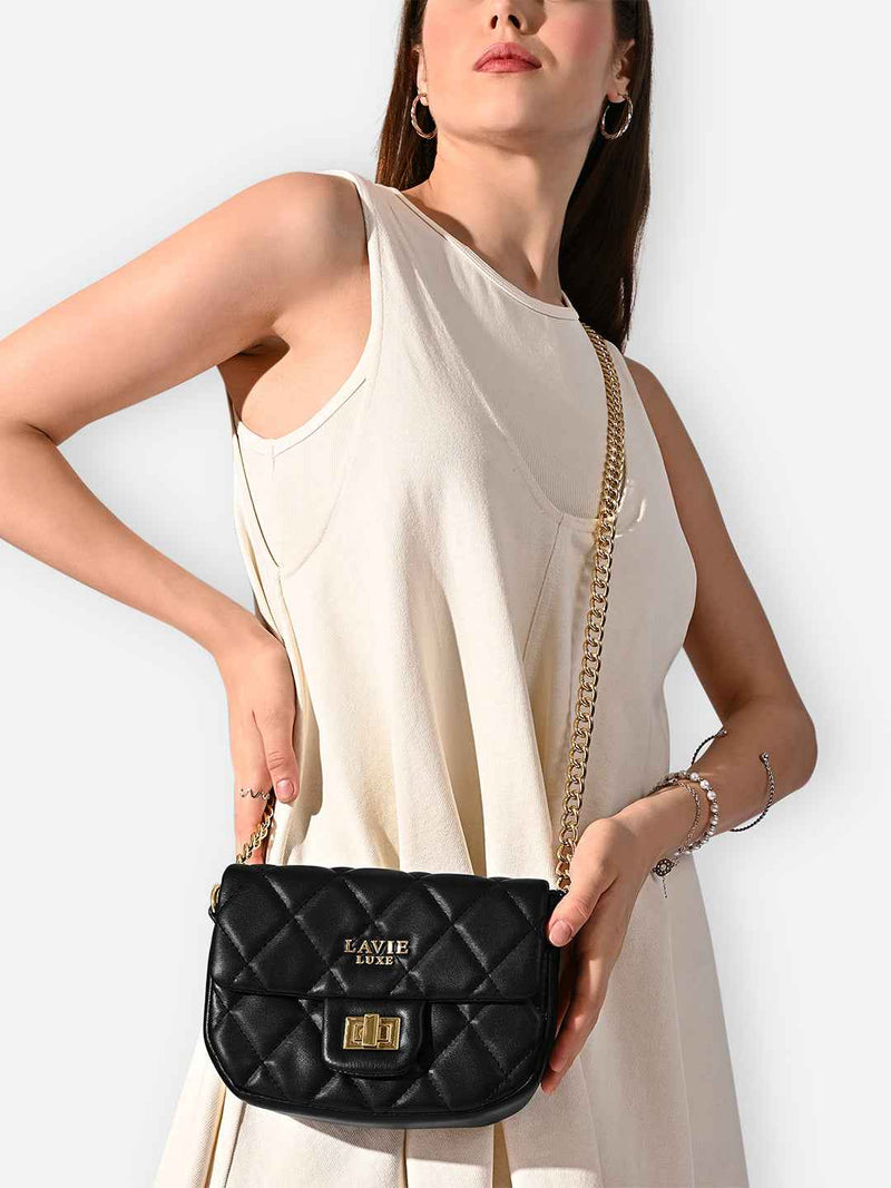 Lavie Luxe Chan25 Quilted Flap Small Sling Bag