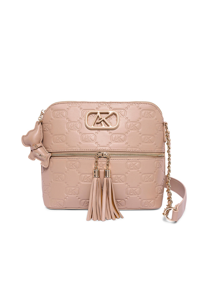 AKIKI London Hatton 24 Medium Sling Bag Beige lifestyle