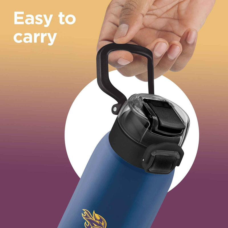 Milton Sports Steel Edge UV Printing Thermoware Bottle With Twin Lid - Kolkata Knight Riders (KKR) - Milton