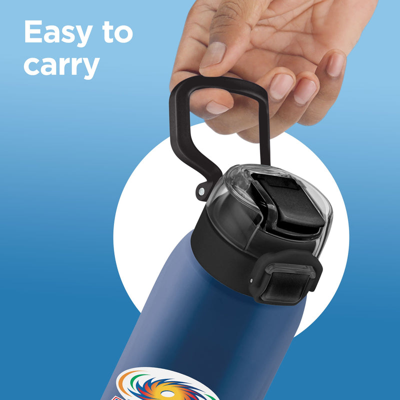 Milton Sports Steel Edge UV Printing Thermoware Bottle With Twin Lid - Mumbai Indians (MI) - Milton