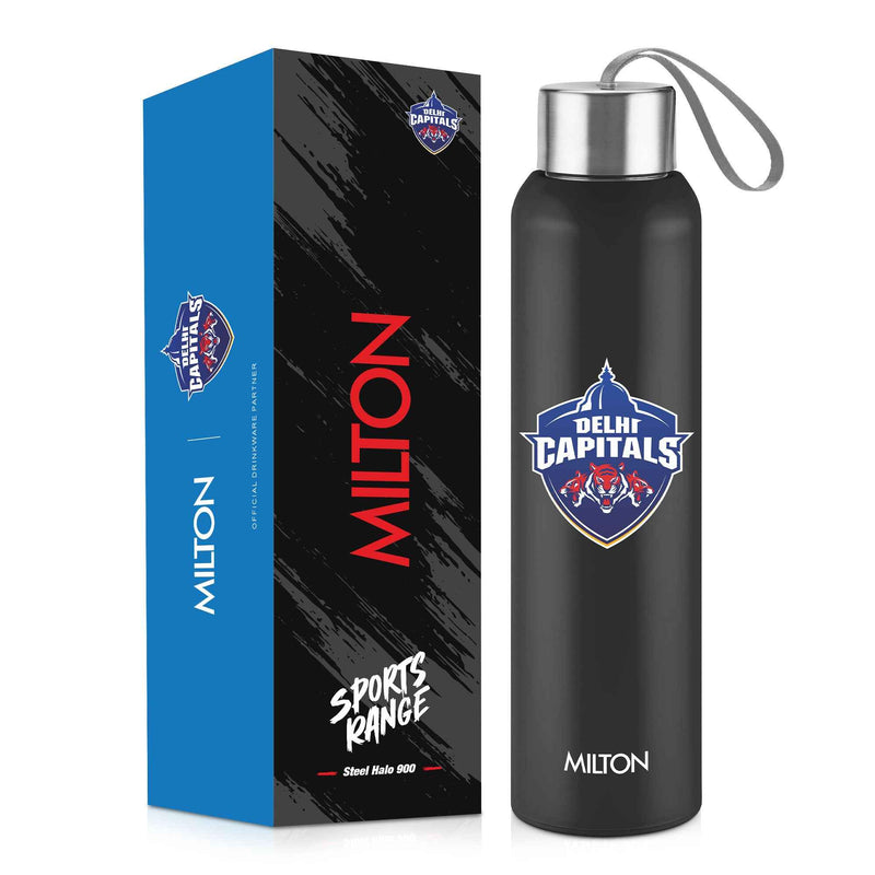Milton Sports Steel Halo UV Printing Water Bottle - Delhi Capitals (DC) - Milton