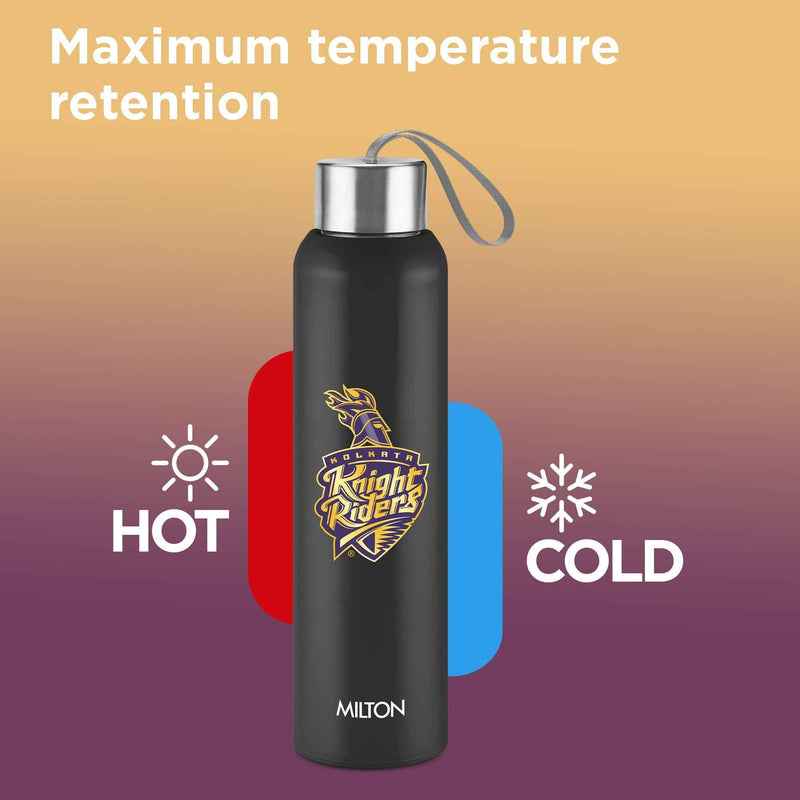 Milton Sports Steel Halo UV Printing Water Bottle - Kolkata Knight Riders (KKR) - Milton