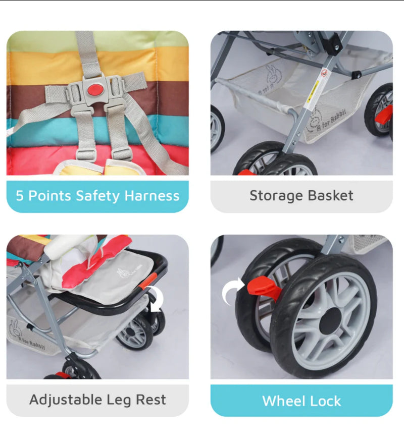 R for Rabbit Lollipop Lite Stroller — front view