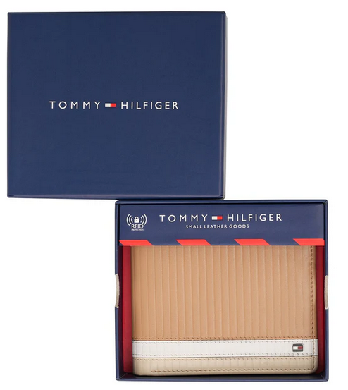 TommyHilfiger Beige&White Leather Wallet - image 1 of 7 - Wallet