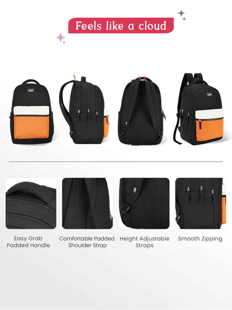Genie Snuggle 36L Laptop Backpack With Raincover - Black