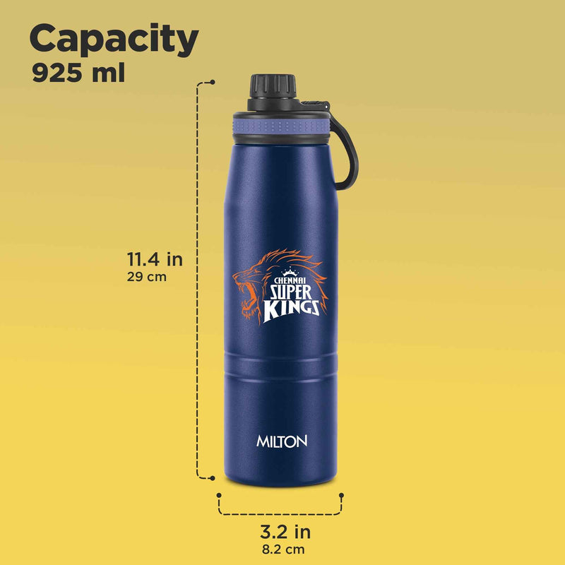 Milton Sports Sparkle UV Printing Thermosteel Bottle - Chennai Super Kings (CSK) - Milton