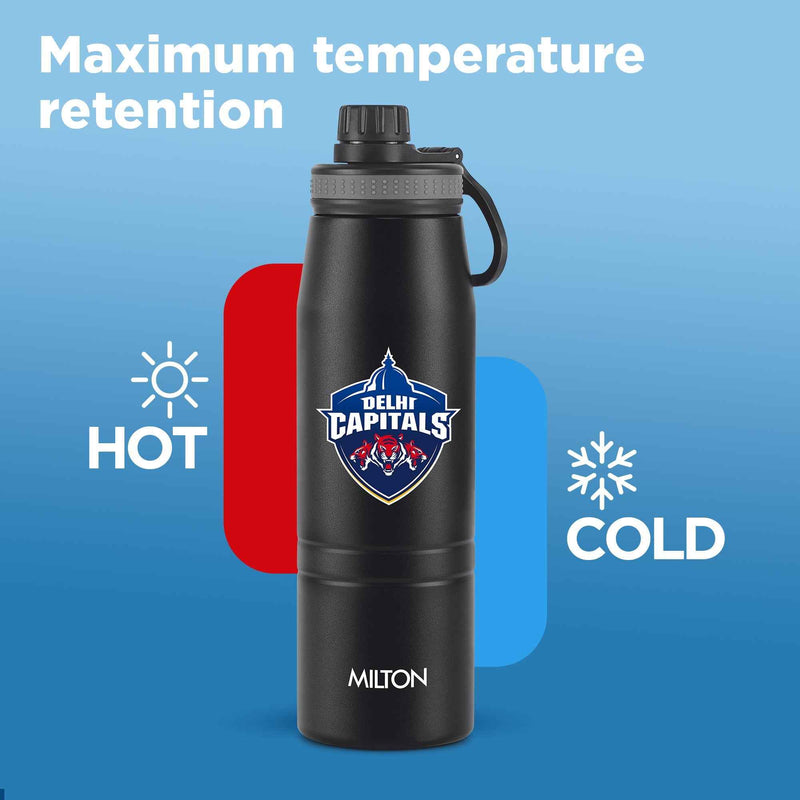 Milton Sports Sparkle UV Printing Thermosteel Bottle - Delhi Capitals (DC) - Milton