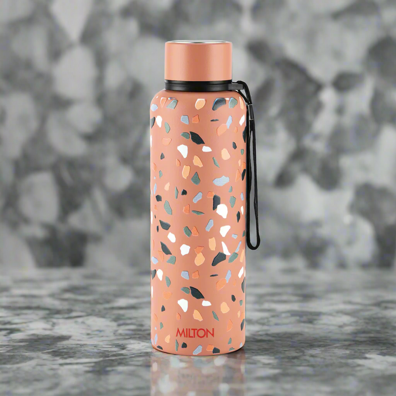 Milton Textured Marble Stones 3D UV Printed Aura Thermosteel Bottle