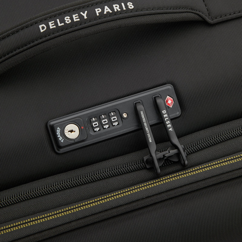 Delsey Paris Brochant 3.0 Softside Expandable Checked Luggage Deep Black
