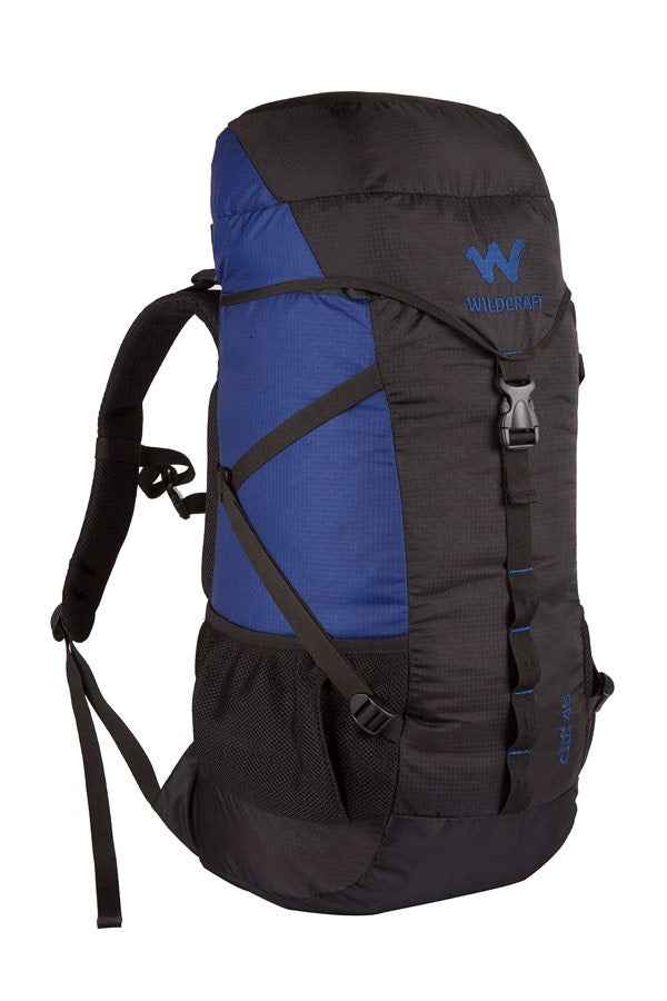 Wildcraft Cliff 45 L Rucksack in Blue — angled right three-quarter view