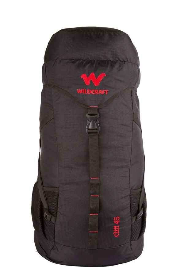 Wildcraft Cliff 45 L Rucksack in Black — front view