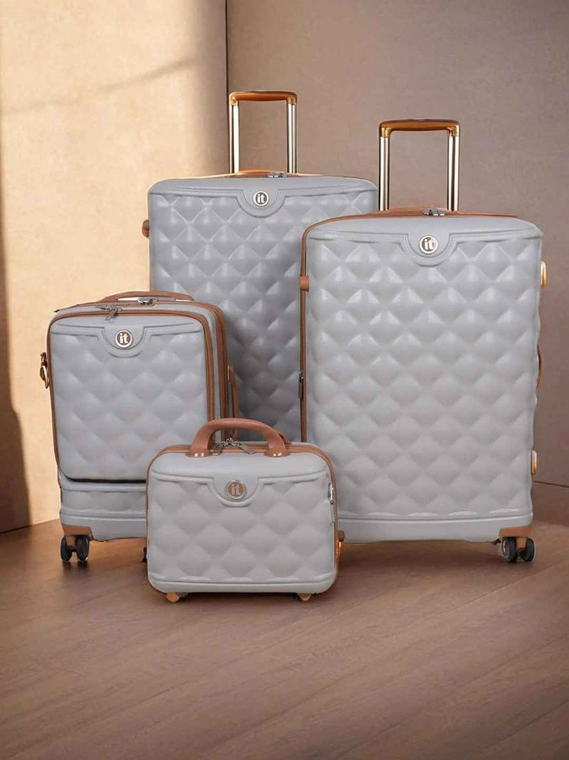 IT Luggage Indulging Hard Trolley — Grey (Set of 4)