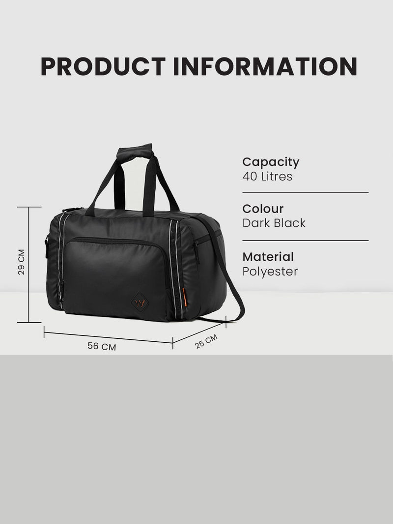 Wildcraft Dark Edition 25L duffle bag in Black - view 4