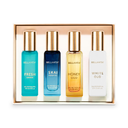 Women's gift sets — Bellavita and Skinn perfume and beauty hampers for festivals and birthdays at Manglam World