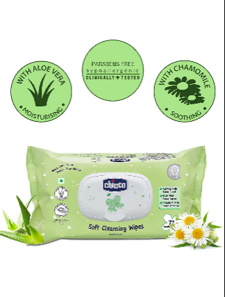 Baby cleaning wipes — alcohol-free, hypoallergenic wet wipes for sensitive baby skin at Manglam World