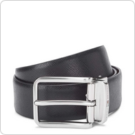 Men's belts — premium leather, formal and reversible belts from top brands at Manglam World India
