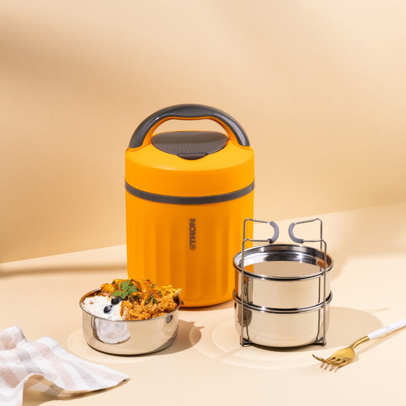 Jaypee Plus E-Tron 3-Compartment Electric Lunch Box with Power Cord