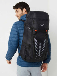 Wildcraft Travel Pro 40 L rucksack in Black - angled view