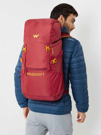Wildcraft Verge 2 45 L hiking rucksack in Red - harness detail