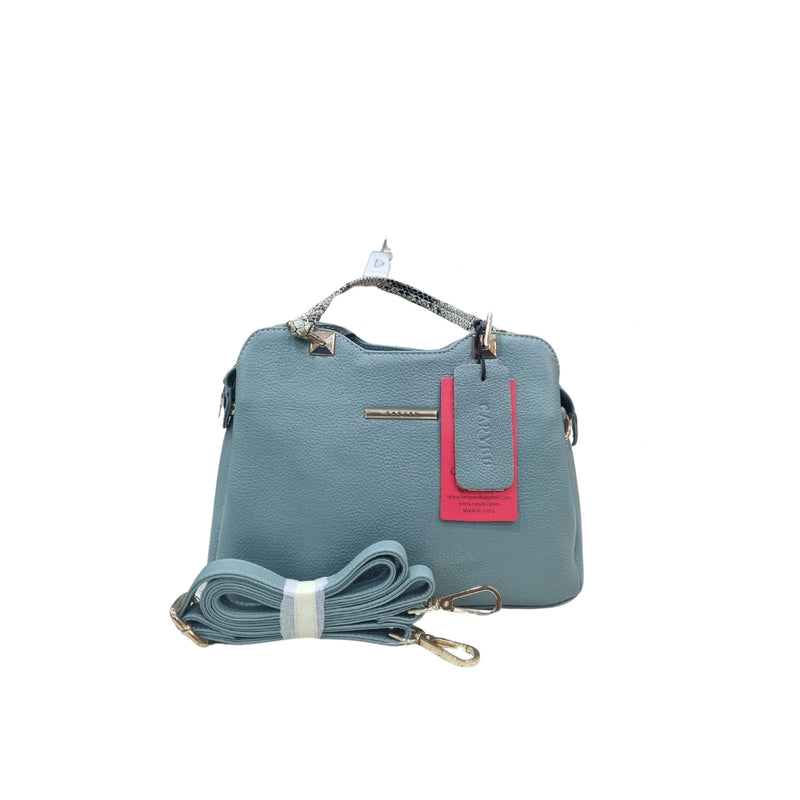 Carybu Leather Handbag — Women's Teal (Small)