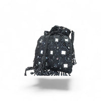 Midnight Sheesha Mirror-Work Potli Bag — angle